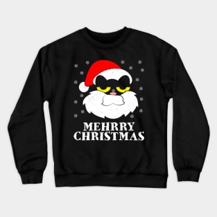 Mehrry Christmas Cat Snowflake Crewneck Sweatshirt